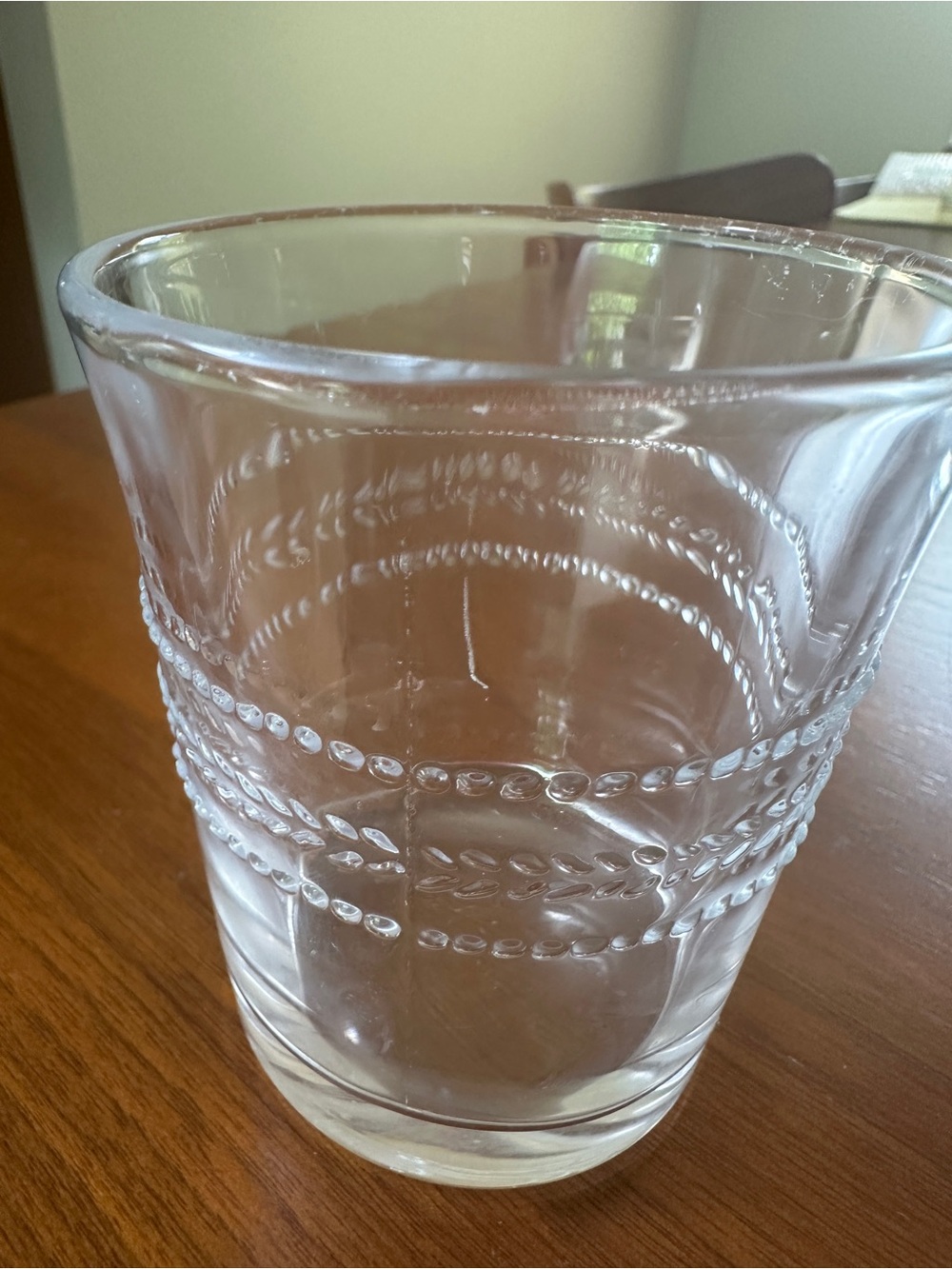 Hearth & Hand by magnolia Clear Decorative  8oz Glass Tumbler with Beaded Band - Picture 6 of 11